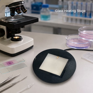 Glass Heating <b>Stage</b> for Biological Microscope | Uniform Heating Precision Glass Surface for Lab Research and Microscopy Studies - Product Image 4