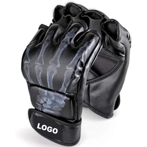 Guantes de Entrenamiento de Piel de Vacuno de Alta Calidad para MMA, Muay Thai, Kick Boxing, 12oz, Medios Guantes para Uso Deportivo, Buena Relación Calidad-Precio - Product Image 1
