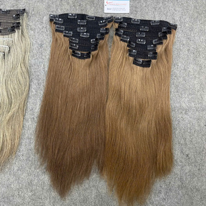 Produit phare : Extensions de cheveux Remy vietnamiens à clips, diverses couleurs, prix de gros direct usine - Product Image 3