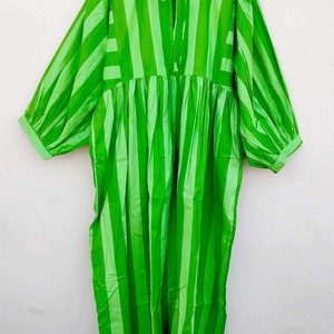Vestido Maxi Bohemio Vintage para Mujer al por Mayor, con Cuello Redondo y Volantes, Transpirable, Tejido, Ideal para Fiestas o Primavera - Product Image 1