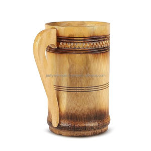 AALIYAN IMPEX Tasses en céramique peintes à la main Tasse en bois de forme personnalisée Tasse à café et à thé portable pour décoration de cuisine Prix - Product Image 3