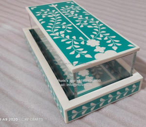 Contenedor de almacenamiento de postres acrílicos de lujo, fregona de madera, tapa con incrustaciones de resina, cubierta de panadería dulce, contenedor de condimentos para bodas - Product Image 4