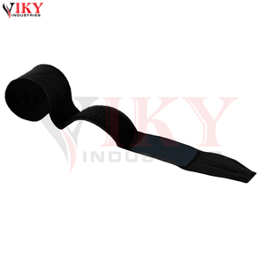 Service OEM ODM – Bandes de boxe noires professionnelles élastiques et respirantes pour entraînement MMA, avec étiquette personnalisée, sangles de poignet - Product Image 2