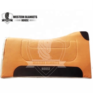 Tapis de selle d'équitation Western personnalisé de haute qualité avec logo couleur, confortable, en toile, néoprène, laine, coton, tissu polaire et fourrure - Product Image 4