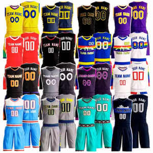 Ensemble de maillots de basket-ball unisexe personnalisés Vêtements de sport réversibles et respirants en polyester pour hommes de grande taille Vêtements d'entraînement Techniques imprimées - Product Image 1