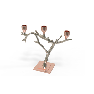 Copper and <b>Black</b> Branch <b>Candelabra</b> Home Decoration Durable Metal Candle Holder - Product Image 6
