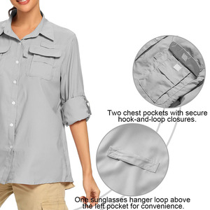 Chemises de pêche élégantes pour femmes, vêtements d'extérieur de bonne qualité avec logo et impression personnalisés - Product Image 2