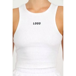Débardeur côtelé en jersey uni pour femme, col rond, respirant, séchage rapide, écologique, personnalisable - Product Image 5