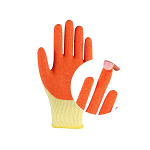 Cotton Safety <b>Gloves</b> Textured Full Anti-Slip <b>Knit</b> Wrist General Purpose Work <b>Gloves</b> - Product Image 1