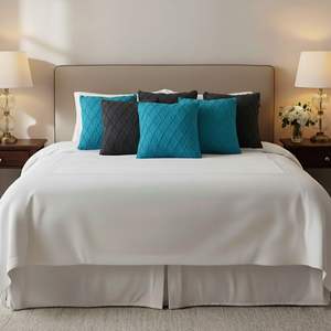 SOGA 45cm Turquoise Diamond and Charcoal Grey Cable Knit <b>Pillow</b> Covers Set 6PC Decorative & <b>Throw</b> <b>Pillows</b> - Product Image 4