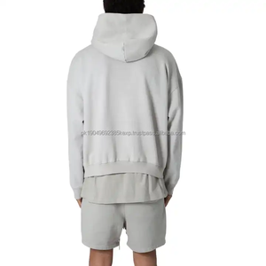 Sweat-shirts personnalisés pour hommes, 500 g/m², streetwear, sweat-shirt surdimensionné sans cordon, logo personnalisé - Product Image 2