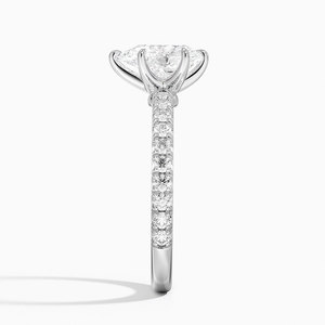 BOJ <b>Ring</b> 0114 Pear Cut 925 <b>Silver</b> Luxe Amelie Prong Setting <b>Solitaire</b> Diamond <b>Ring</b> 2ct D Color VVS1 Moissanite GRA Certified - Product Image 3