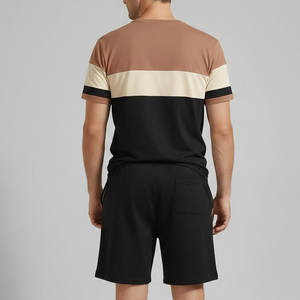 Conjunto de camiseta y pantalones cortos para hombre, ideal para viajes, material ligero y cómodo, perfecto para viajes de verano y actividades al aire libre - Product Image 2