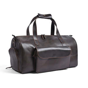 Bolsa de Viaje de Cuero Estilo Diseñador, Gran Capacidad, Multifuncional, para Gimnasio, con Pedidos Personalizables al por Mayor - Product Image 1