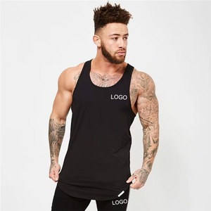 Débardeur Homme Col Rond de Qualité Supérieure Couleur Unie Respirant en Polyester Tenue Décontractée avec Logo Imprimé à l'Avant - Product Image 1