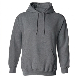 Hoodie unisexe en coton épais noir vierge personnalisé, directement de l'usine, chaud et doublé polaire, style streetwear décontracté - Product Image 4