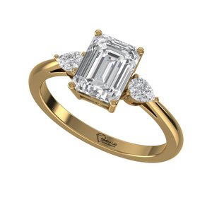 7.25 US Size <b>Emerald</b> Cut Lab Grown Diamond <b>Ring</b> 925 <b>Silver</b> 9kt, 14kt, 18kt Gold <b>Rings</b> for Women's Jewelry - Product Image 4