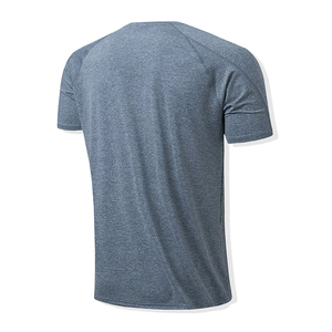 T-shirt décontracté à manches courtes et col rond pour homme Ville Sports, motif, séchage rapide, jersey tricoté en polyester/coton 220g, écologique, bleu - Product Image 2