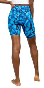 Ropa Deportiva para Mujer, Cintura Baja, Corte Regular, Estampado Floral Azul, Tejido de Punto con Spandex, Secado Rápido, Cintura Elástica con Cordón Ajustable - Product Image 4