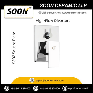 Soon Ceramic Basin Faucet 9301 Upper Parts for High Flow Single Lever Concealed <b>Diverter</b> Square Plate Modern Sustainable - Product Image 5