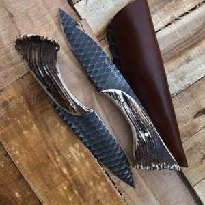 Couteau de chasse OEM fait main, lame fixe en acier inoxydable, pointe clip, manche en bois, pour camping en extérieur, bushcraft, industriel - Product Image 1