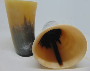 Grande Chope à Bière en Corne Sculptée Durable avec Bord en Aluminium pour Boire - Product Image 3