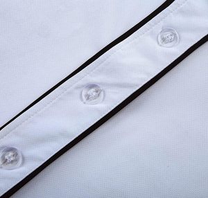 Maillot de baseball blanc à col en V et manches courtes avec bordure violette, chemise décontractée pour l'été - Product Image 6