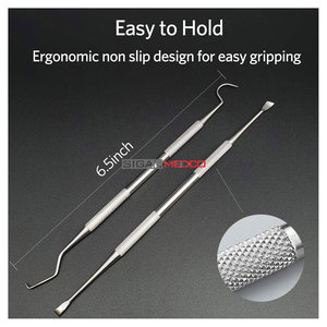 Herramientas Dentales Profesionales, Kit de Limpieza Dental Manual de 5 Piezas de Acero Inoxidable Alemán para Mascotas con Agarre Ergonómico - Product Image 4