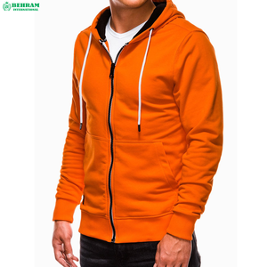 เสื้อฮู้ดซิปผู้ชายคุณภาพสูง ผ้าฝ้ายฟลีซ 100% สำหรับฤดูหนาว สีพื้น ระบายอากาศได้ดี MOQ ต่ำ แฟชั่นยอดนิยมสำหรับขาย - Product Image 4