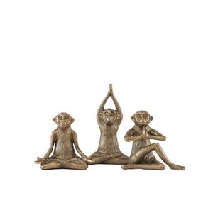 Figurine de singe en aluminium de qualité supérieure, pièce décorative faite à la main avec finition résistante à la rouille pour étagère de salon et présentoir de bureau - Product Image 4