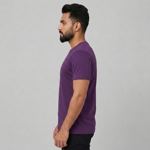 T-shirts Premium Homme Oversize 100% Coton Vierge Léger Respirant Logo Personnalisé Tenue Décontractée Vente en Gros Coupe Sportive - Product Image 3