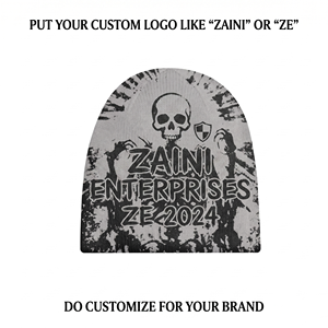 320 GSM Premium Acrylic Knit Mustard Beanie Custom Puff Print Embroidery Woven Label Logo <b>Winter</b> <b>Cap</b> - Product Image 2