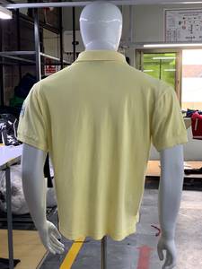 เสื้อโปโลชายสีเหลืองล้วนคุณภาพสูง แขนสั้น ผ้าฝ้าย 100% สไตล์ลำลอง ติดกระดุม - Product Image 3
