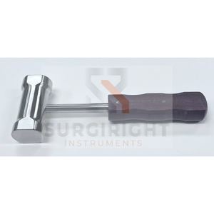 MALLET TUFNOL HANDLE Stainless Steel 9 Large Head 40mm 2lbs Manual CE ISO Approved by <b>Blush</b> Surgical - Product Image 4