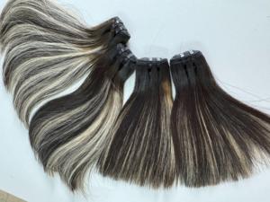 Giảm giá!!! Tóc nối màu đen tự nhiên sóng nhẹ 100% tóc người Việt nguyên chất không rối không rụng bán buôn - Product Image 3