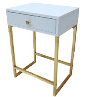 Table console moderne multifonctionnelle de haute qualité en métal avec panneau en bois, petite et légère, pour salon, hôtel, chambre à coucher