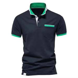 Camiseta de Golf Personalizada para Hombre 2025, Impresión Completa, Transpirable, de Secado Rápido, Antiarrugas, Tejida, 100% Algodón, Manga Corta - Product Image 1