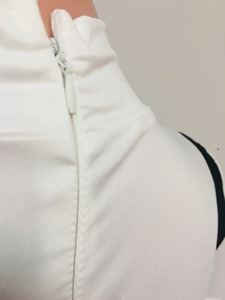 Mono de manga larga con cuello alto y estampado en blanco y negro para mujer, ropa de club ajustada de cintura alta - Product Image 3