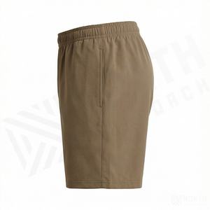 Nuevos pantalones cortos casuales de verano para hombre, de secado rápido, transpirables, de algodón, de tela circular, de cinco cuartos, sueltos, de cintura media, elásticos, de color liso. - Product Image 3
