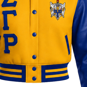 เสื้อแจ็คเก็ตซาตินแบบครอป Sigma Gamma Rho สำหรับผู้หญิง แบบซิปเต็มตัว สไตล์บอมเบอร์ เสื้อผ้าลำลองสำหรับชมรมนักศึกษา เสื้อคลุมแฟชั่นน้ำหนักเบา - Product Image 6