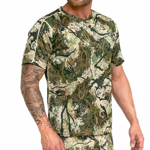 เสื้อยืดล่าสัตว์ขายส่งสำหรับผู้ชาย ผ้าฝ้าย 100% คอกลม รับทำโลโก้ OEM สีและดีไซน์ตามสั่ง - Product Image 5