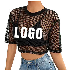 Camiseta Deportiva Corta de Malla Transpirable, Estilo Crop Top, Unisex, Personalizable con Nombre de Jugador, Secado Rápido, Tendencia Actual - Product Image 1