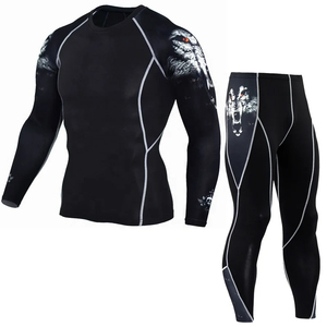 Custom Logo <b>Men's</b> UV Protection Rash Guard Set Long Sleeve <b>Shirt</b> Trousers UPF50+ Quick Dry <b>Compression</b> Sports Swimwear - Product Image 5