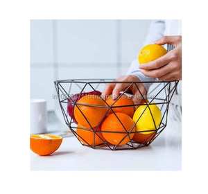 Farmhouse style <b>tall</b>-standing tiered iron fruit basket organizer for kitchen counters, pantry, and rustic tabletop <b>storage</b> - Product Image 6