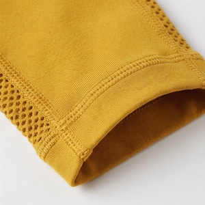 Leggings de Yoga de Cintura Alta y Longitud Completa con Paneles de Malla, Color Sólido, Diseño Sin Costuras de Spandex y Nailon - Product Image 6