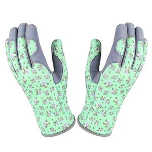Prix usine OEM Tissu en cuir perforé imprimé floral 10 oz avec paume en PVC à pois, imperméable, protection UV, compatible écran tactile - Product Image 1
