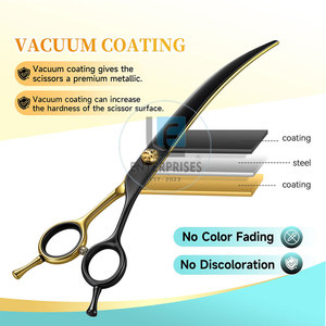 Tijeras Curvas de Acero Inoxidable de Alta Calidad para Peluquería Canina, Fabricadas en Pakistán, Precio al por Mayor - Product Image 2