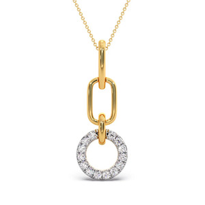 Collar con Colgante de Diamantes y Cadena de Eslabones - Product Image 2