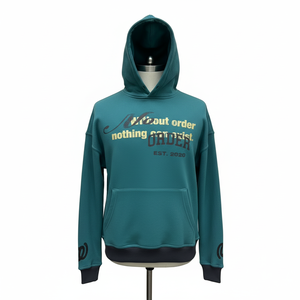 Sudadera con capucha para hombre de alta calidad, diseño web, 100% algodón, con logo impreso personalizado, lavado ácido, disponible en varios colores. - Product Image 5