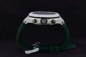 Reloj de Moda con Cristal de Cuarzo y Diamantes de Moissanita, Correa de Acero Inoxidable, Estilo Hip-Hop, Precio al por Mayor en India - Product Image 4